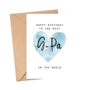 MoltDesigns Happy Birthday To The Best G-Pa In The World Card - G-Pa Birthday Card - G-Pa Card - Father's Day Gift - Happy Birthday Card