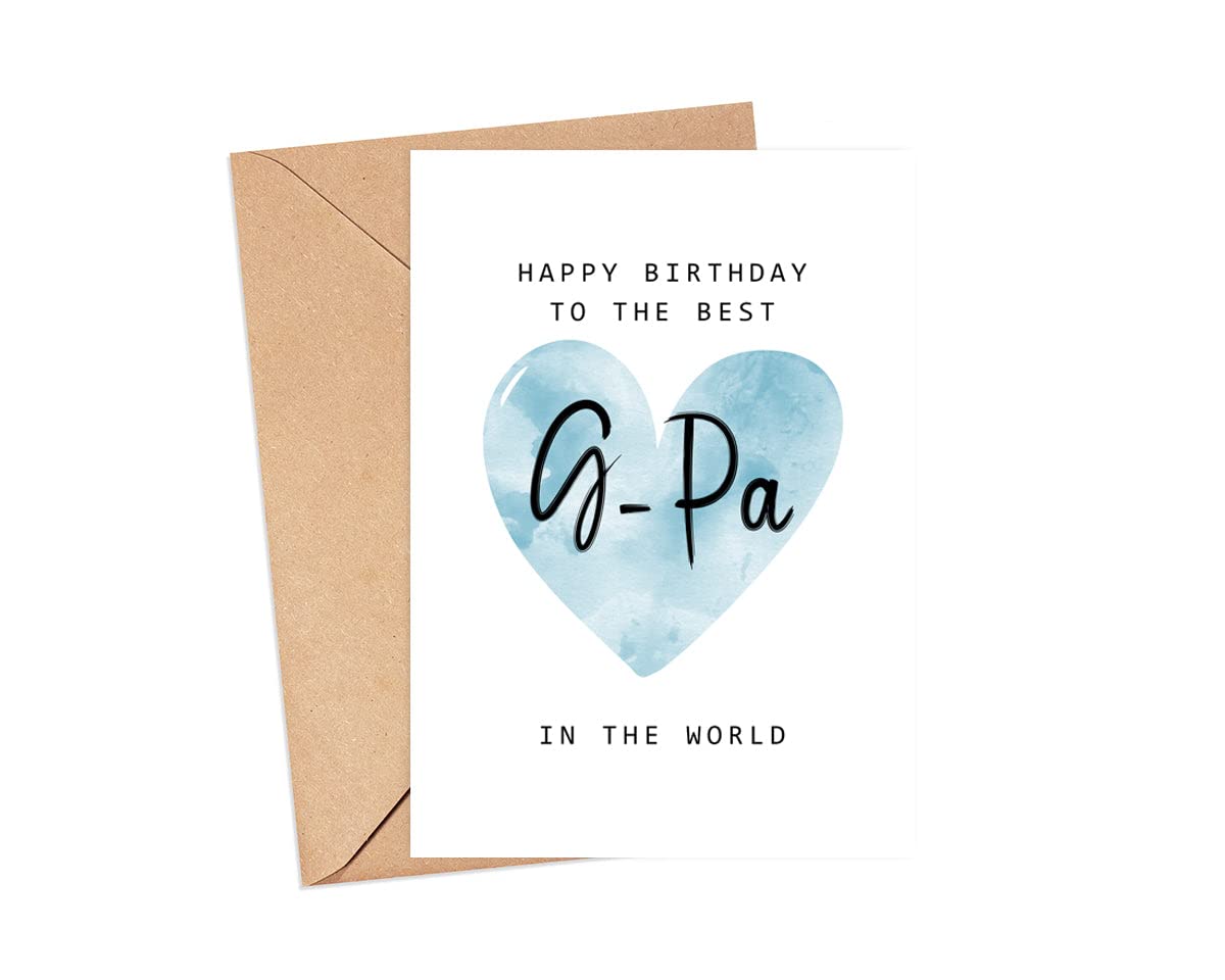 MoltDesigns Happy Birthday To The Best G-Pa In The World Card - G-Pa Birthday Card - G-Pa Card - Father's Day Gift - Happy Birthday Card