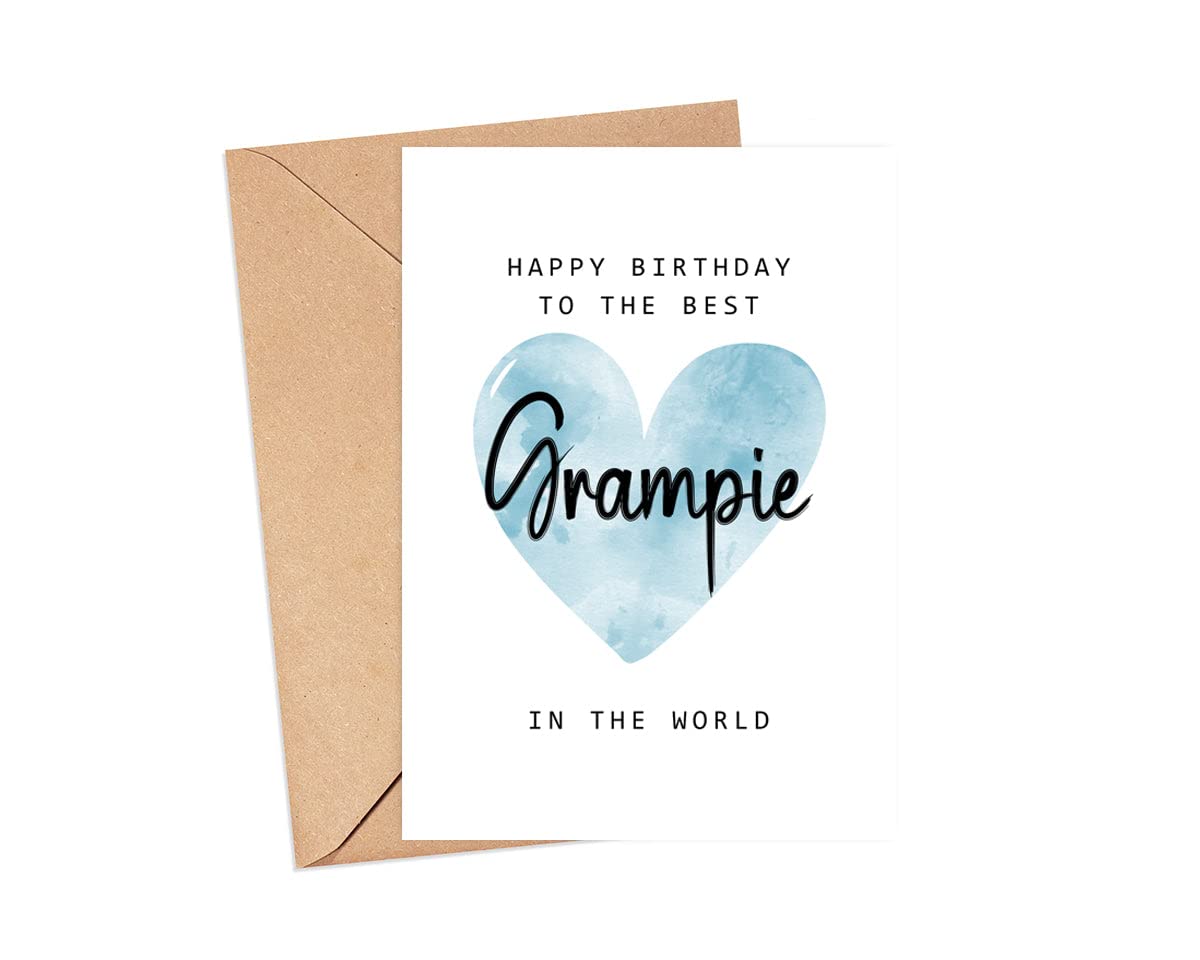 MoltDesigns Happy Birthday To The Best Grampie In The World Card - Grampie Birthday Card - Grampie Card - Father's Day Gift - Happy Birthday Card