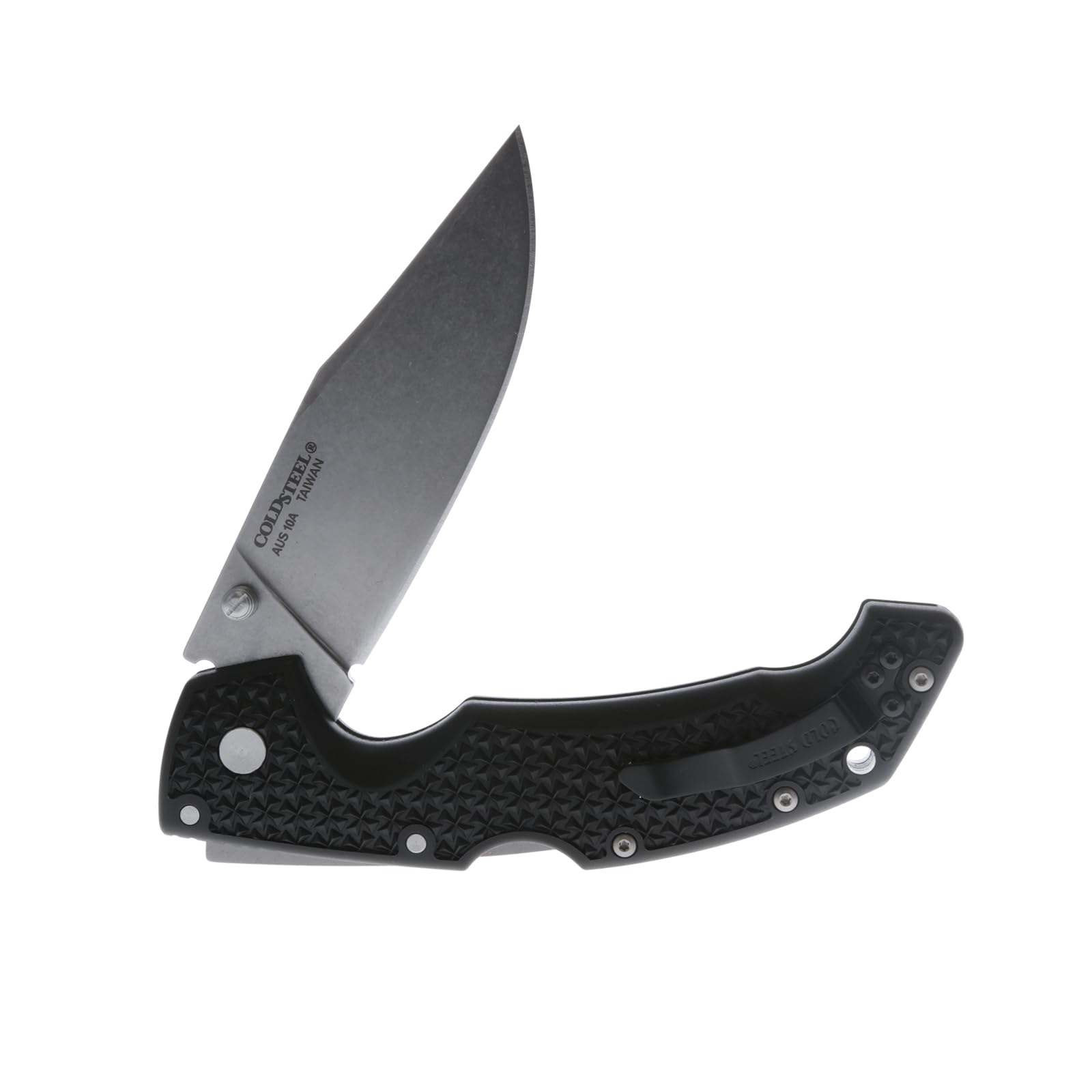 Cold Steel Voyager Large 4" AUS10A Clip Point Razor-Sharp Blade 5.25" Griv-Ex Handle Everyday Carry Tactical Folding Knife, Blister Pack