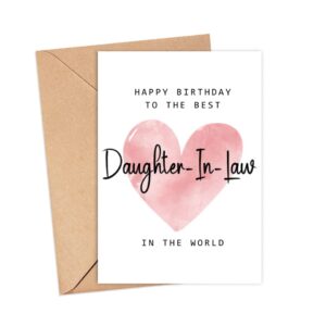 MoltDesigns Happy Birthday Daughter-In-Law Card, 5 x 7 inches, Multicolor