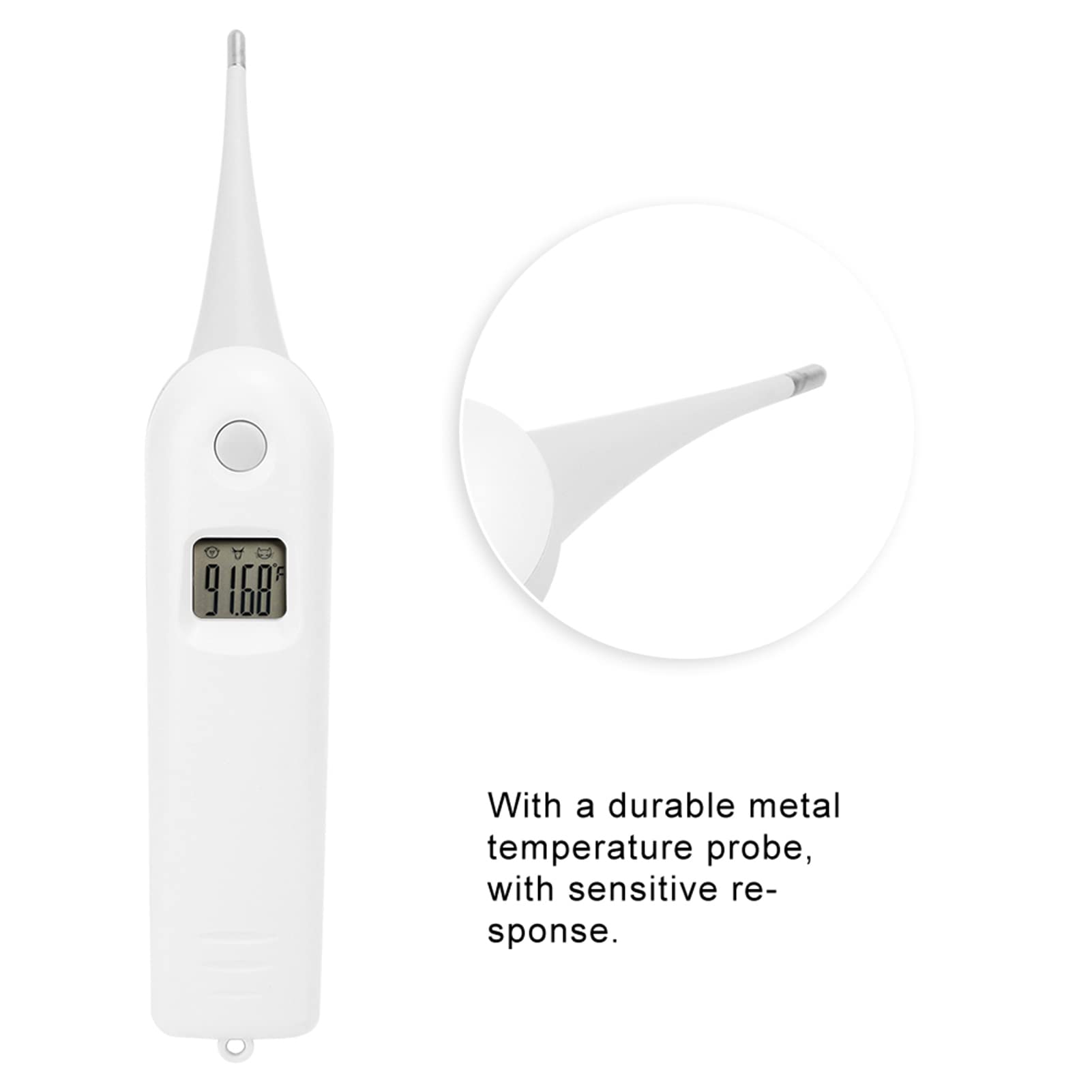 Electronic Pigs Cattle Sheep Thermometer, Dog Thermometer Pet Thermometer Anus Thermometer Fast Digital Veterinary Thermometer Temperature Tester for Livestock