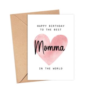 Happy Birthday To The Best Momma In The World Card - Momma Birthday Card - Momma Card - Mother's Day Gift - Happy Birthday Card Happy Birthday Mom