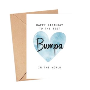 MoltDesigns Happy Birthday To The Best Bumpa In The World Card - Bumpa Birthday Card - Bumpa Card - Father's Day Gift - Happy Birthday Card