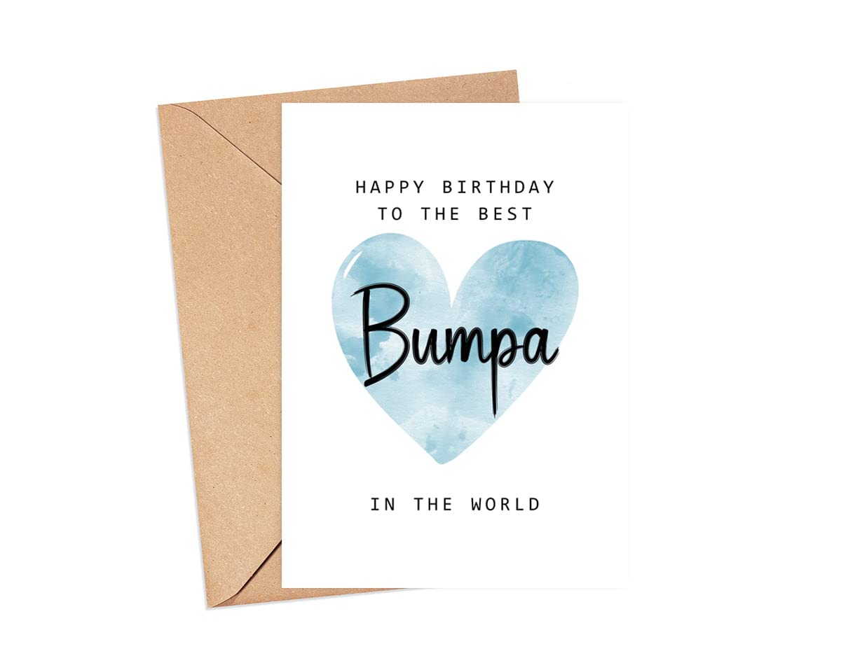 MoltDesigns Happy Birthday To The Best Bumpa In The World Card - Bumpa Birthday Card - Bumpa Card - Father's Day Gift - Happy Birthday Card