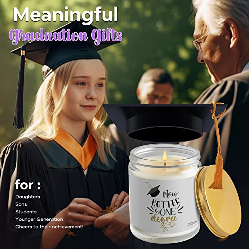 Graduation Gifts for Her Him - Masters Degree College High School Graduation Gifts 2025 - Now Hotter by One Degree Soy Wax Scented Candle