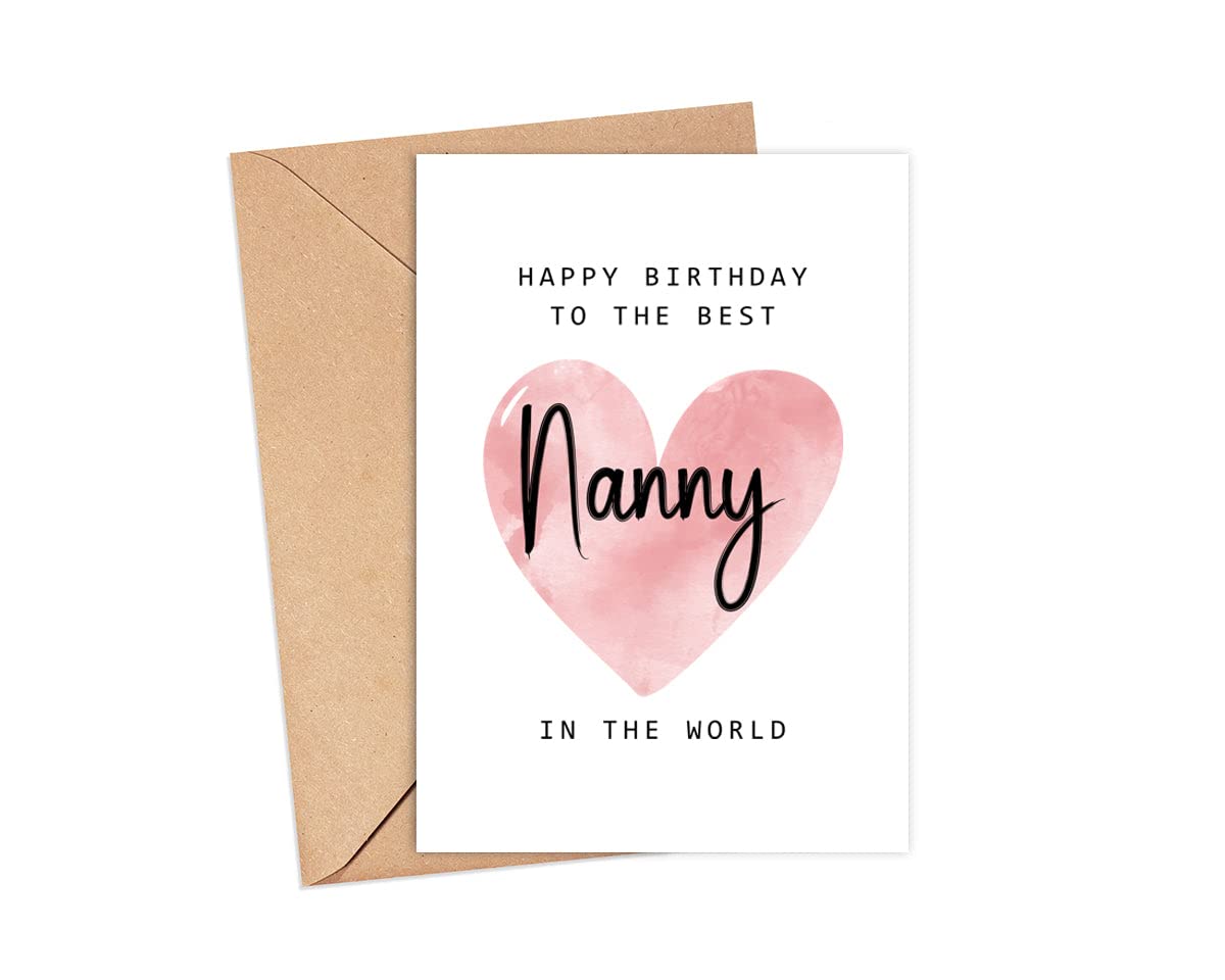 Happy Birthday To The Best Nanny In The World Card - Nanny Birthday Card - Nanny Card - Mother's Day Gift - Happy Birthday Card Happy Birthday Mom