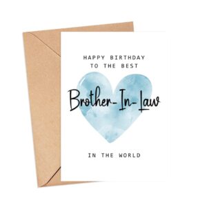 MoltDesigns Happy Birthday To The Best Brother-In-Law In The World Card - Brother-In-Law Birthday Card - Brother-In-Law Card - Father's Day Gift - Happy Birthday Card