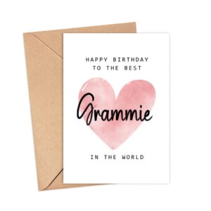 Happy Birthday To The Best Grammie In The World Card - Grammie Birthday Card - Grammie Card - Mother's Day Gift - Happy Birthday Card Happy Birthday Mom