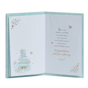 UK Greetings Son & Daughter-In-Law Wedding Card With Envelope - Pretty Cake Design