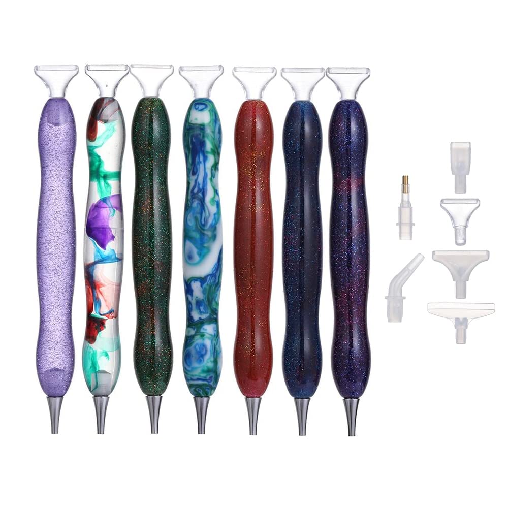 1 Set Resin Diamond Painting Pen Point Drill Pens Anti-Slip Diamond Painting Mat Cross Stitch Embroidery DIY Craft Accessory - (Color: 1)