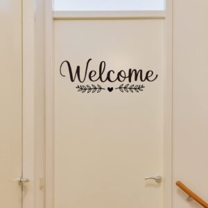 Vancetyno Welcome Vinyl Front Door Decal DIY Entryway Lettering Wall Words Home Decor