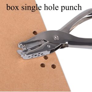 Paper Puncher Single Hole Punch Metal Circle Punches Hand Craft Sheet Scrapbooking Loose Leaf Paper Punching 6mm for School Office Home Study