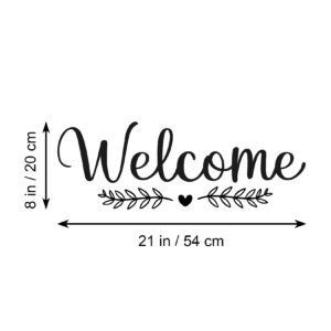 Vancetyno Welcome Vinyl Front Door Decal DIY Entryway Lettering Wall Words Home Decor