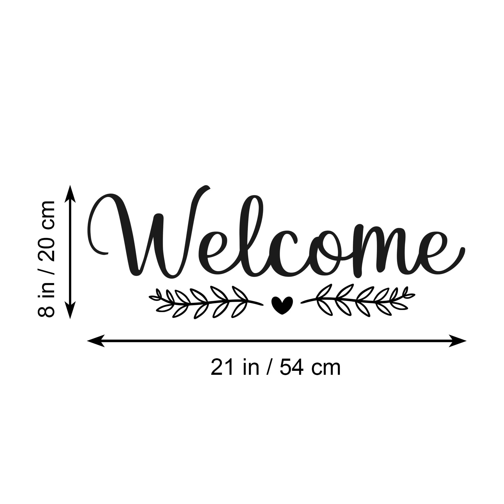 Vancetyno Welcome Vinyl Front Door Decal DIY Entryway Lettering Wall Words Home Decor