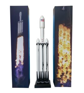 wltk space x falcon heavy 1/233 diecast rocket model