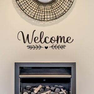 Vancetyno Welcome Vinyl Front Door Decal DIY Entryway Lettering Wall Words Home Decor