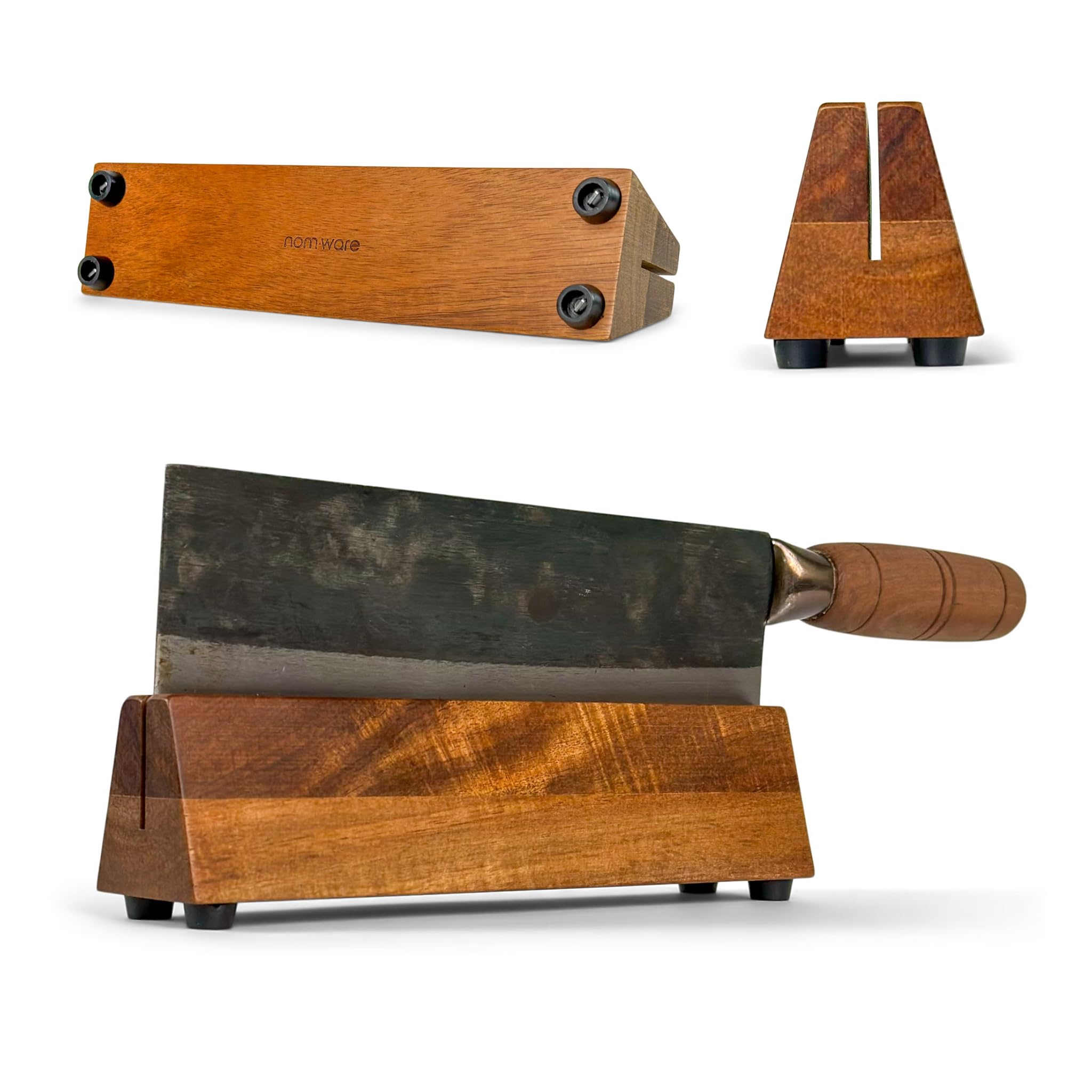 Nomware Cleaver Stand | 8.3-inch wooden cleaver knife storage block | Proudly display your cleaver