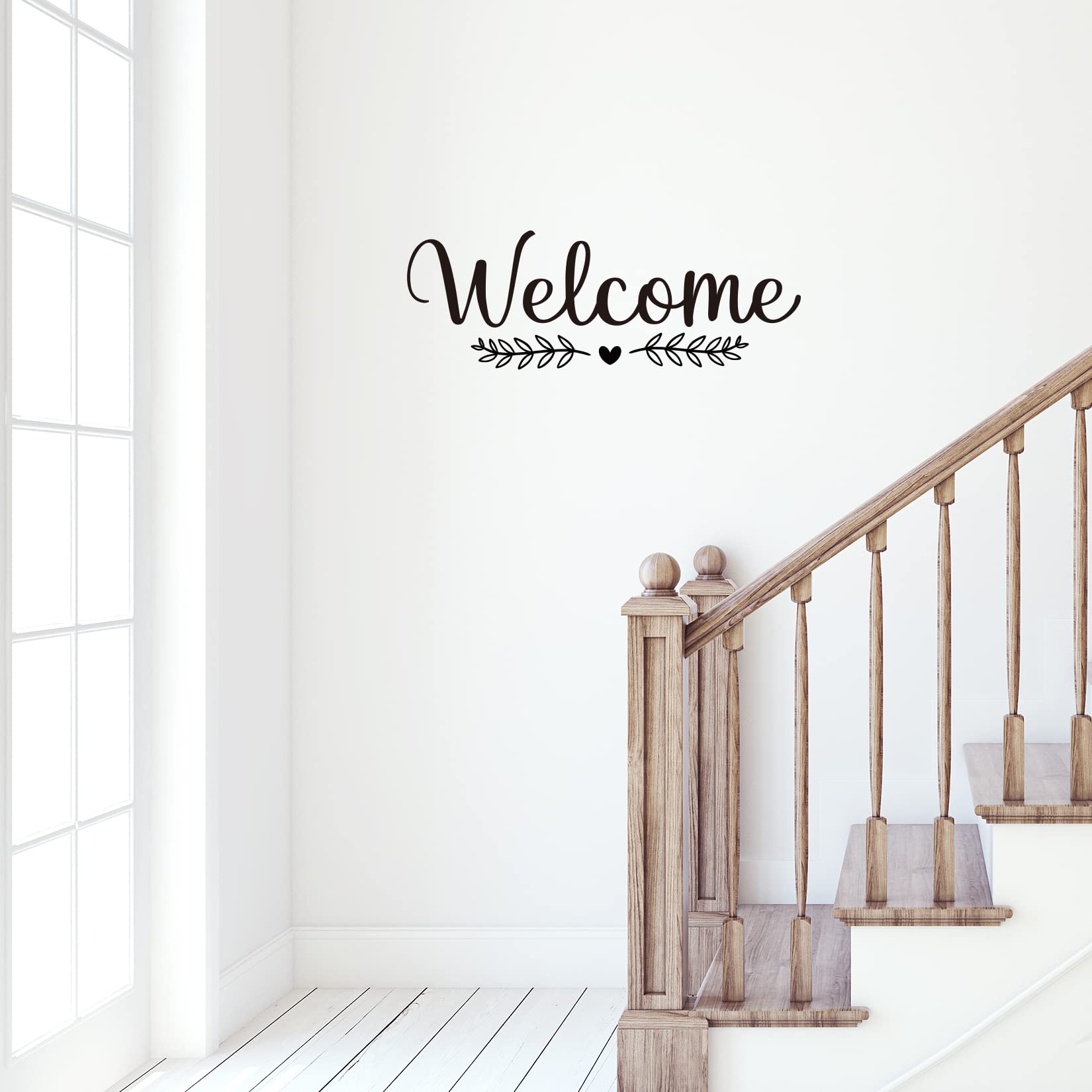 Vancetyno Welcome Vinyl Front Door Decal DIY Entryway Lettering Wall Words Home Decor