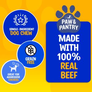 Paw & Pantry 5" All-Natural Beef Cheek Rolls for Dogs (Pack of 8) Beef Cheeks for Dogs - Single-Ingredient, Grain-Free Beef Cheek Rolls for Dogs Large - No Harmful Additives, Great Rawhide Alternative