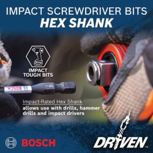 BOSCH ITDPH2215 15-Pack 2 In. Driven Phillips #2 Impact Tough Screwdriving Power Bits