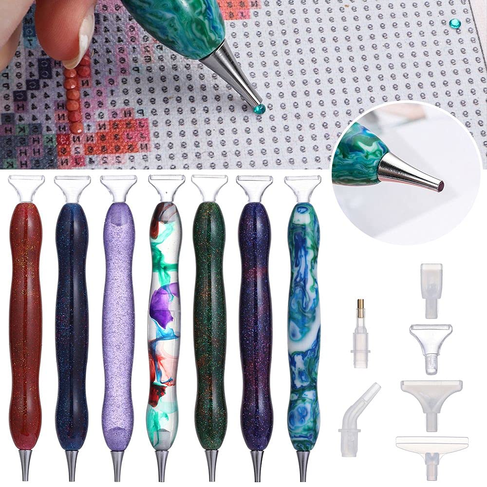 1 Set Resin Diamond Painting Pen Point Drill Pens Anti-Slip Diamond Painting Mat Cross Stitch Embroidery DIY Craft Accessory - (Color: 1)