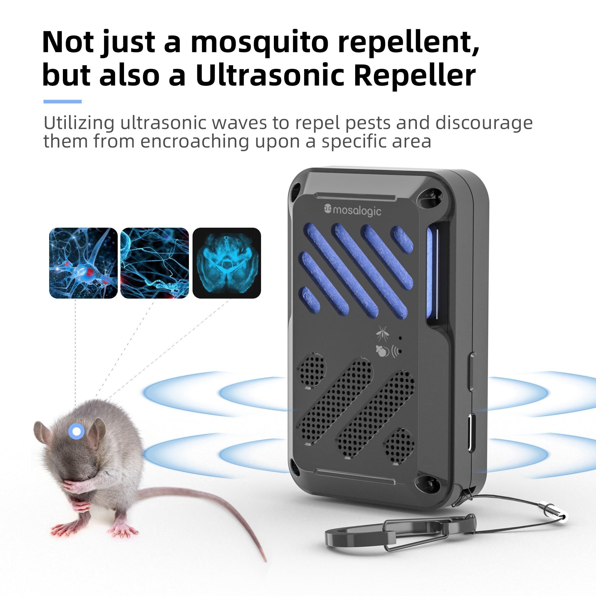 Mosalogic Mosquito Repeller Outdoor Patio Effective Pest Repellent Portable Mosquitoes Repellent