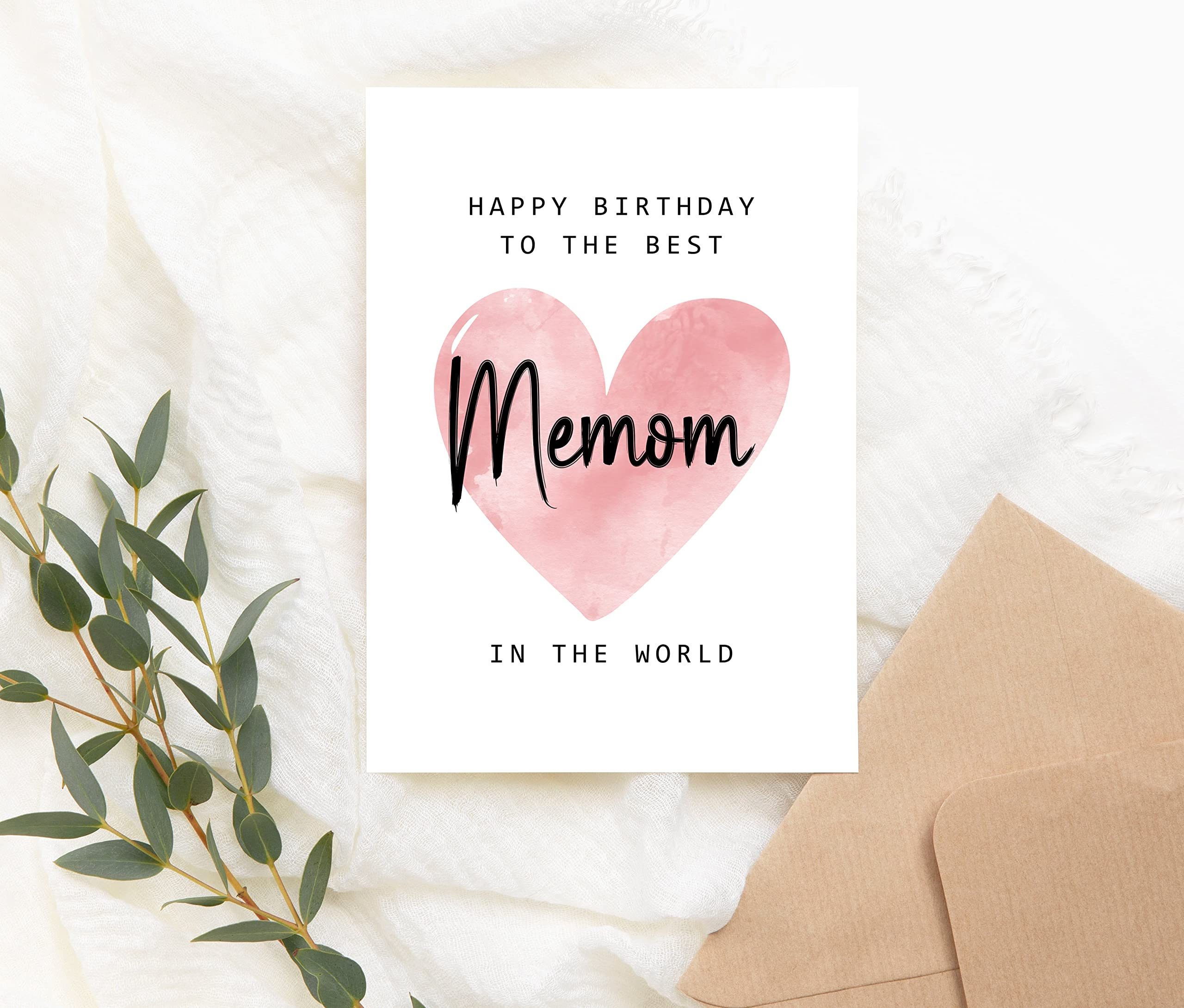 Happy Birthday To The Best Memom In The World Card - Memom Birthday Card - Memom Card - Mother's Day Gift - Happy Birthday Card Happy Birthday Mom