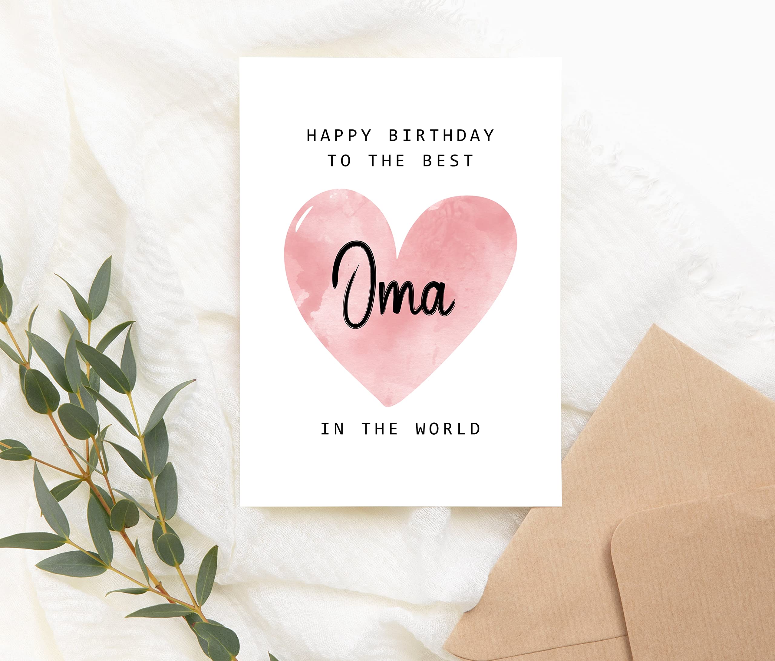 Happy Birthday To The Best Oma In The World Card - Oma Birthday Card - Oma Card - Mother's Day Gift - Happy Birthday Card Happy Birthday Mom