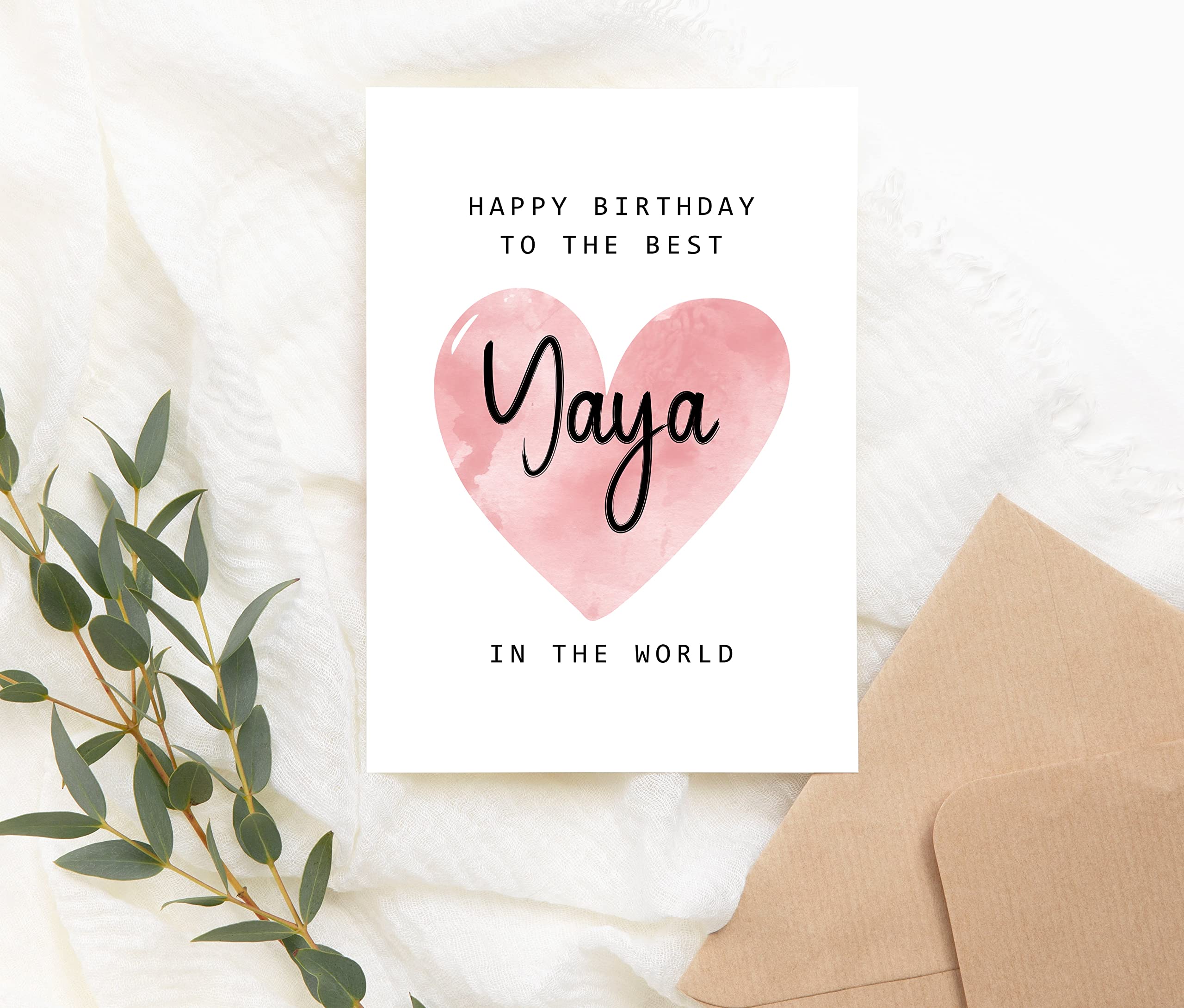 Happy Birthday To The Best Yaya In The World Card - Yaya Birthday Card - Yaya Card - Mother's Day Gift - Happy Birthday Card Happy Birthday Mom