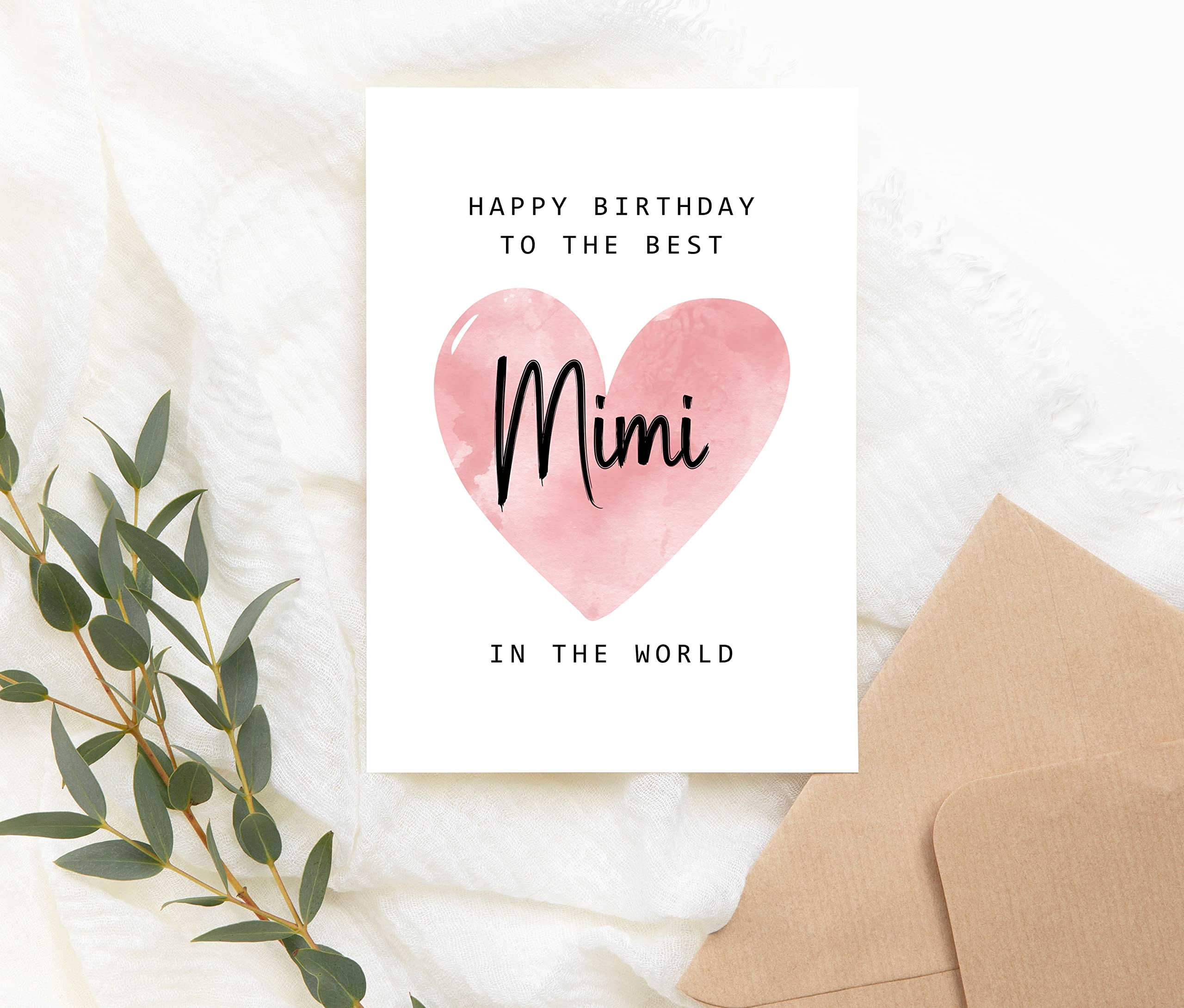 Happy Birthday To The Best Mimi In The World Card - Mimi Birthday Card - Mimi Card - Mother's Day Gift - Happy Birthday Card Happy Birthday Mom