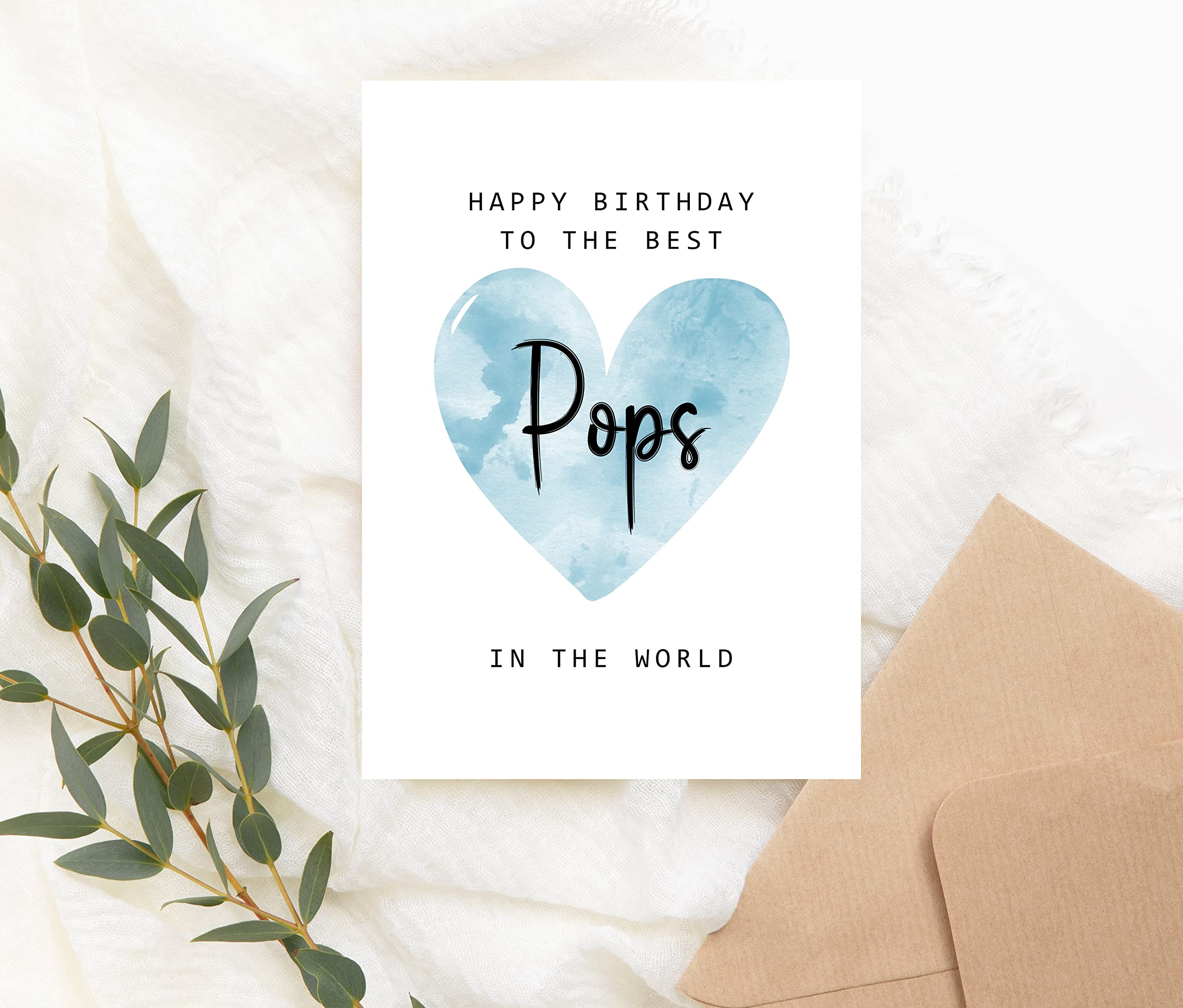 MoltDesigns Happy Birthday To The Best Pops In The World Card - Pops Birthday Card - Pops Card - Father's Day Gift - Happy Birthday Card