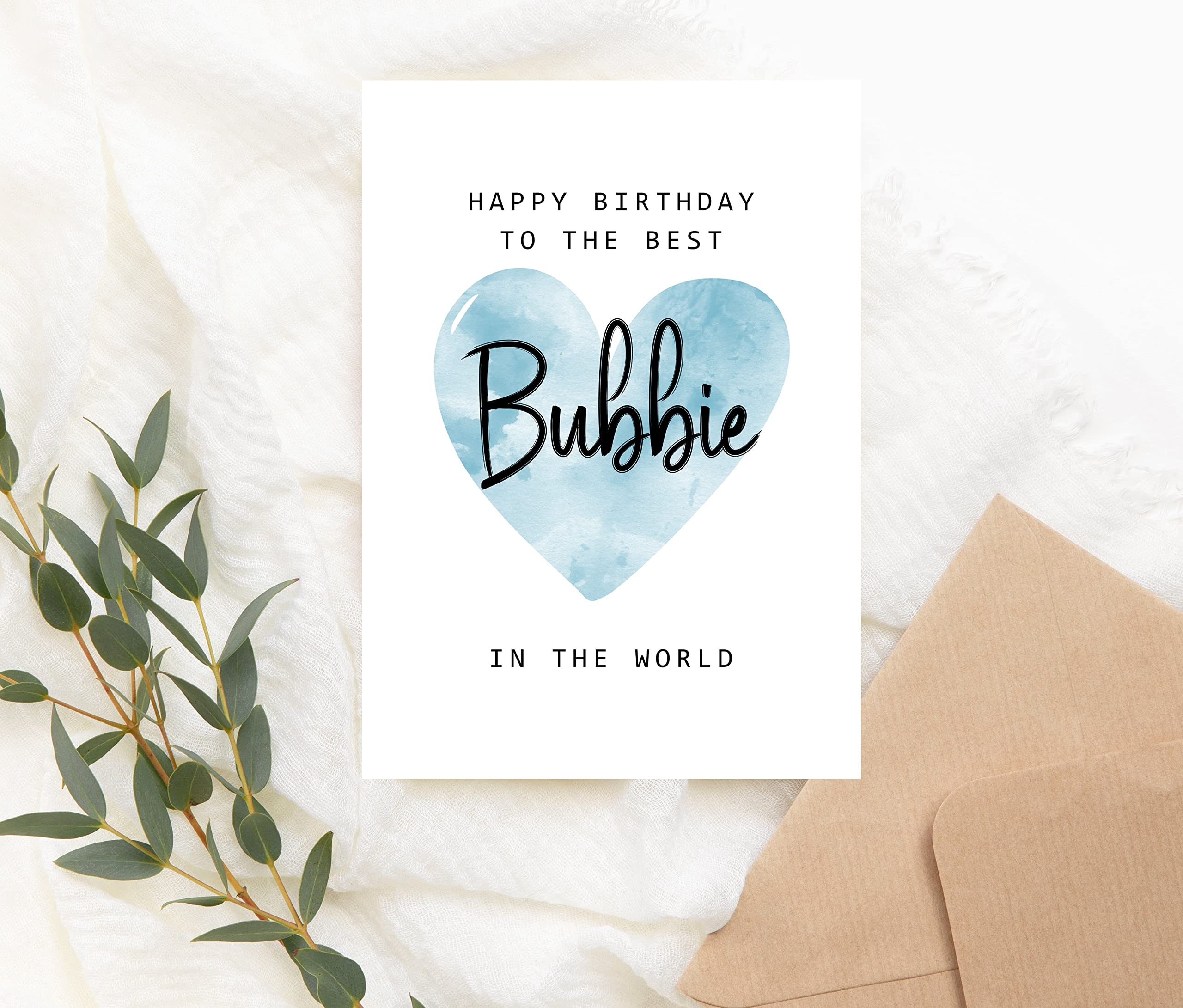 MoltDesigns Happy Birthday To The Best Bubbie In The World Card - Bubbie Birthday Card - Bubbie Card - Father's Day Gift - Happy Birthday Card