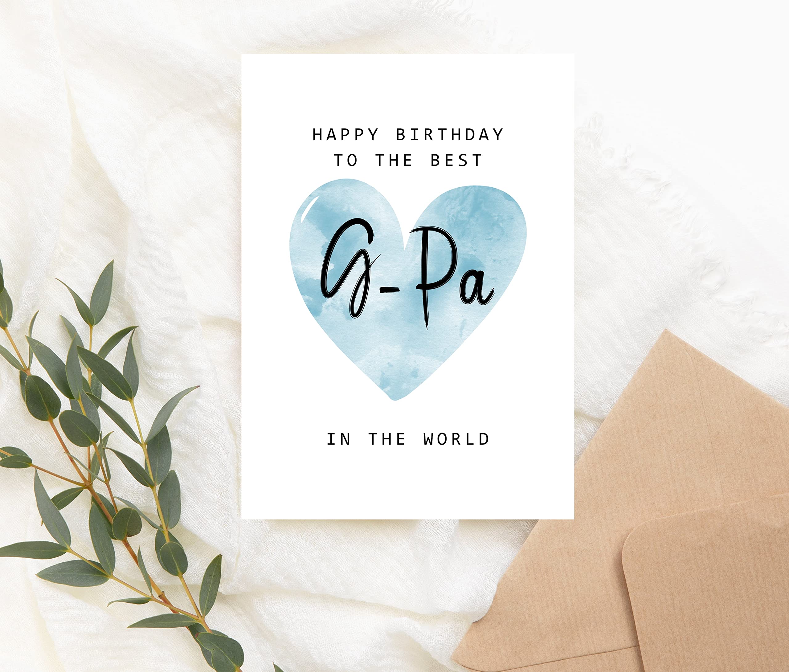 MoltDesigns Happy Birthday To The Best G-Pa In The World Card - G-Pa Birthday Card - G-Pa Card - Father's Day Gift - Happy Birthday Card