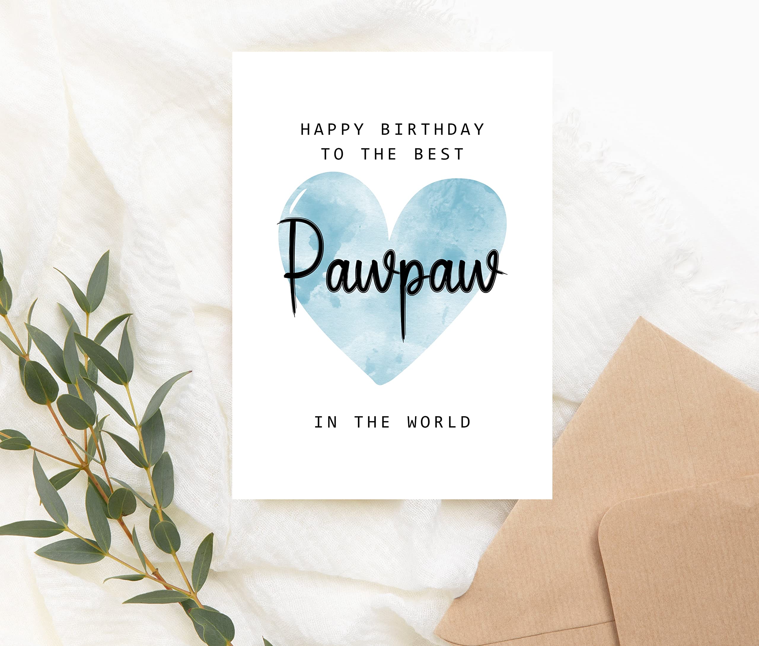 MoltDesigns Happy Birthday To The Best Pawpaw In The World Card - Pawpaw Birthday Card - Pawpaw Card - Father's Day Gift - Happy Birthday Card