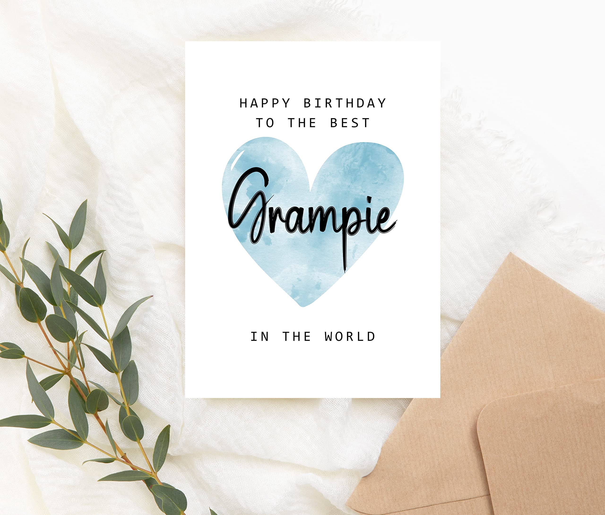 MoltDesigns Happy Birthday To The Best Grampie In The World Card - Grampie Birthday Card - Grampie Card - Father's Day Gift - Happy Birthday Card