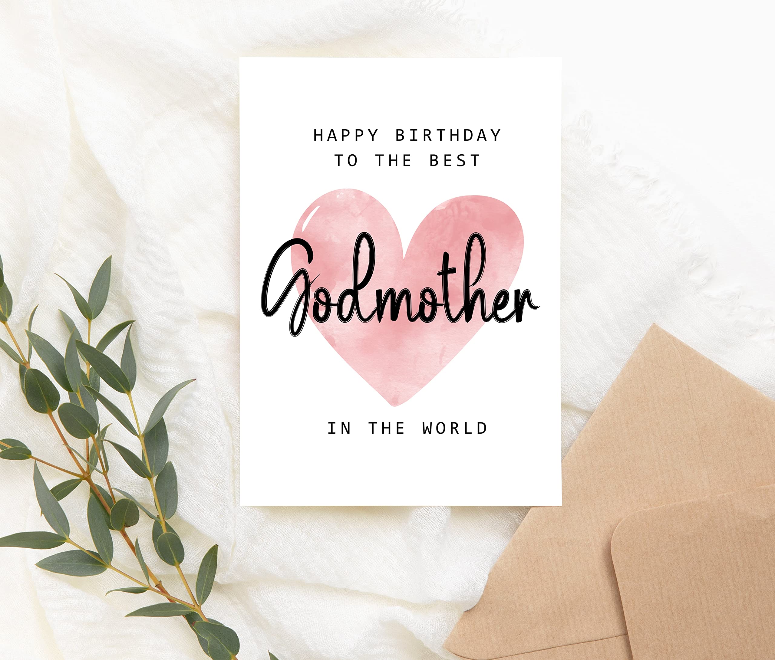 Happy Birthday To The Best Godmother In The World Card - Godmother Birthday Card - Godmother Card - Mother's Day Gift - Happy Birthday Card Happy Birthday Mom