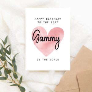 Happy Birthday To The Best Gammy In The World Card - Gammy Birthday Card - Gammy Card - Mother's Day Gift - Happy Birthday Card Happy Birthday Mom