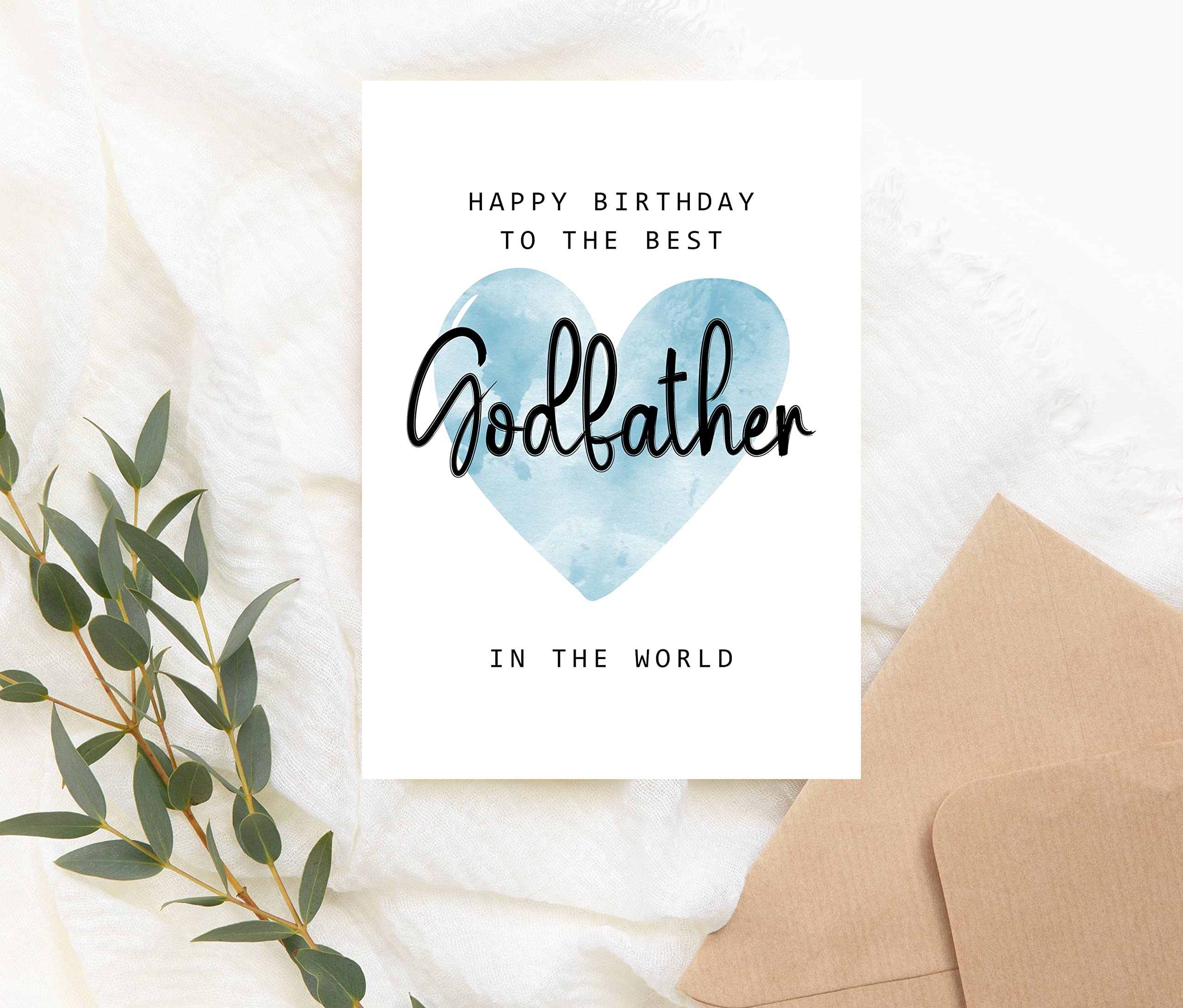 MoltDesigns Happy Birthday To The Best Godfather In The World Card - Godfather Birthday Card - Godfather Card - Father's Day Gift - Happy Birthday Card