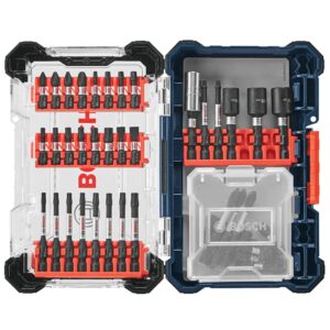 bosch sdmsd45 45-piece driven impact tough screwdriving custom case assorted set with included storage case