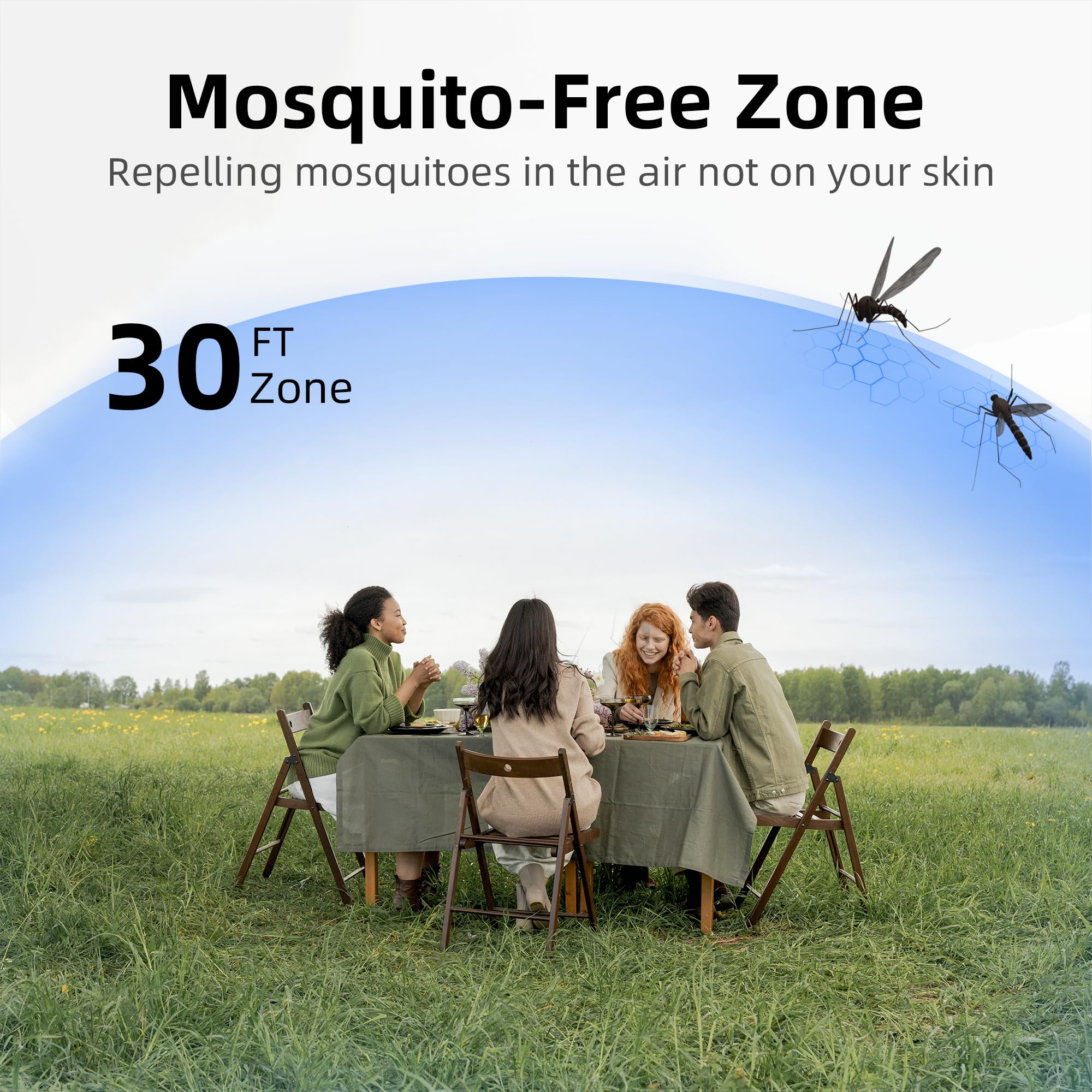 Mosalogic Mosquito Repeller Outdoor Patio Effective Pest Repellent Portable Mosquitoes Repellent