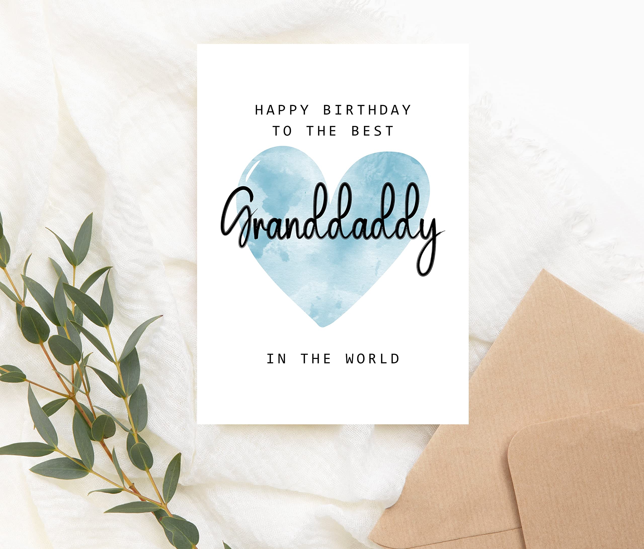 MoltDesigns Happy Birthday To The Best Granddaddy In The World Card - Granddaddy Birthday Card - Granddaddy Card - Father's Day Gift - Happy Birthday Card