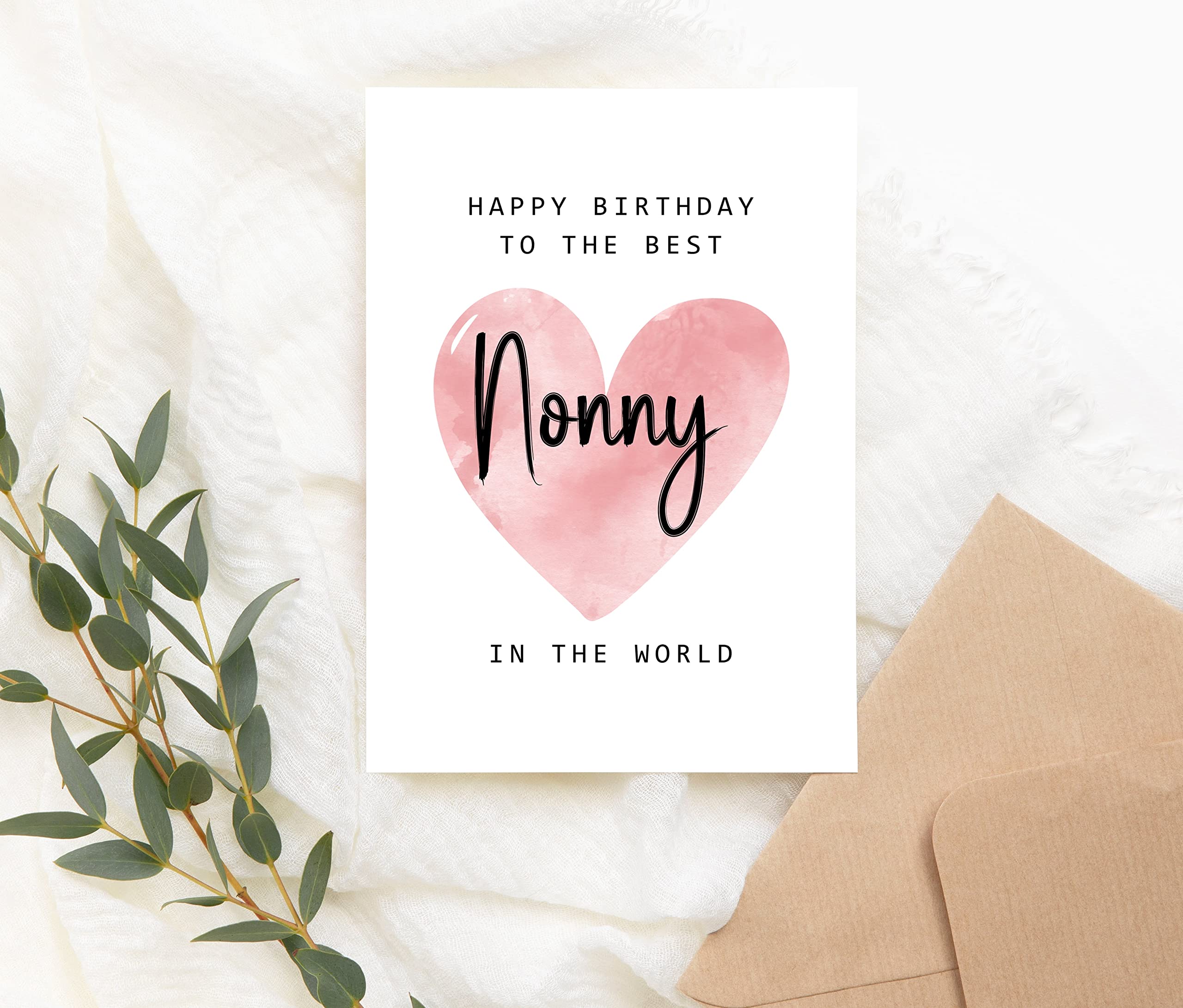 Happy Birthday To The Best Nonny In The World Card - Nonny Birthday Card - Nonny Card - Mother's Day Gift - Happy Birthday Card Happy Birthday Mom