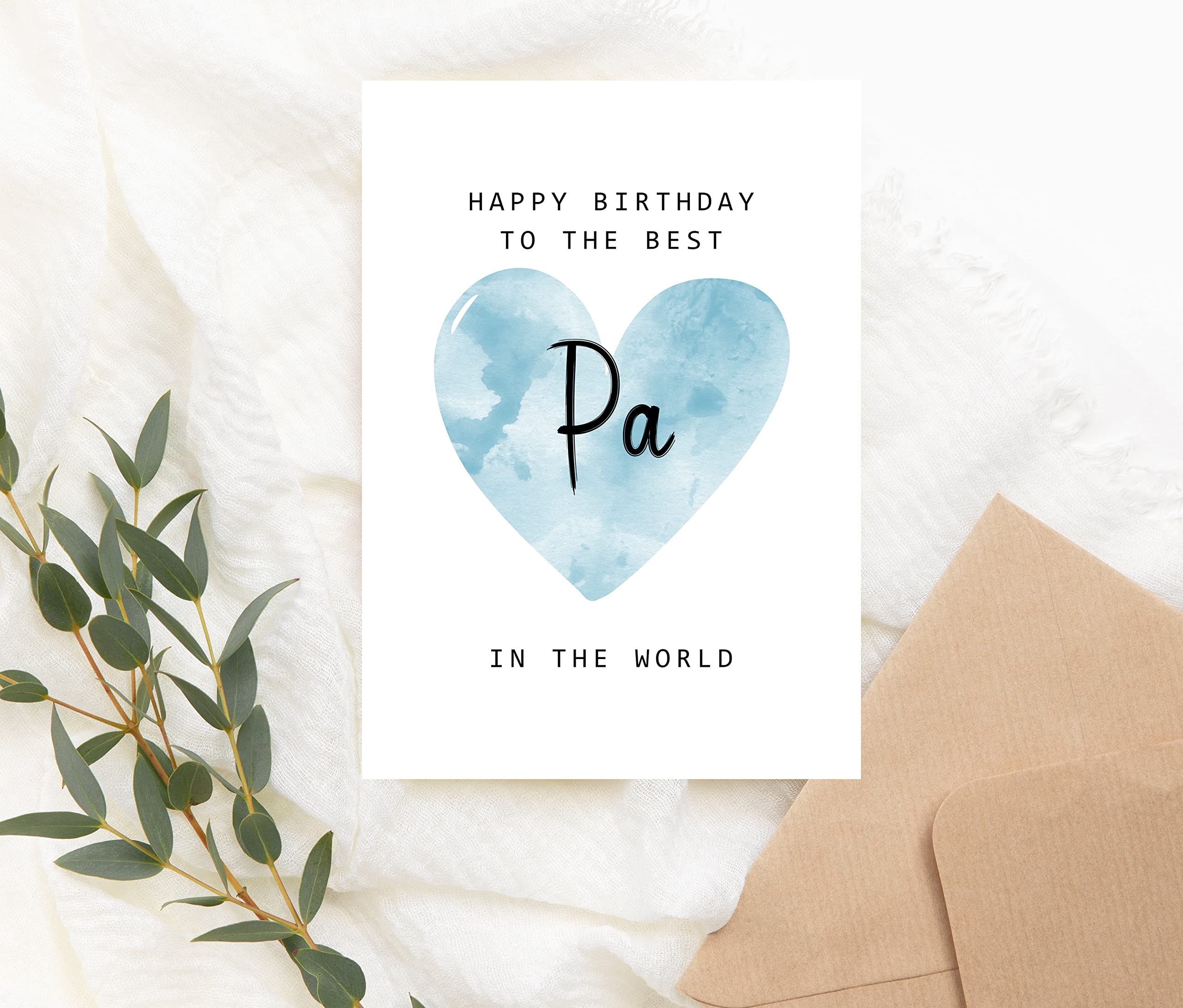 MoltDesigns Happy Birthday To The Best Pa In The World Card - Pa Birthday Card - Pa Card - Father's Day Gift - Happy Birthday Card