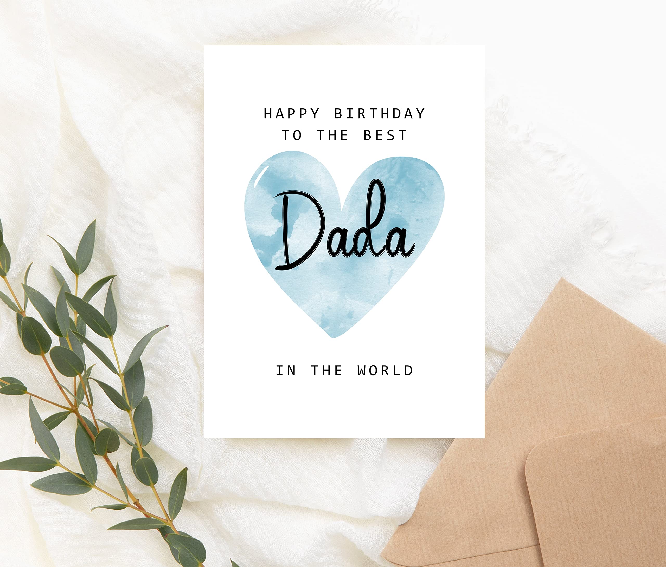 MoltDesigns Happy Birthday To The Best Dada In The World Card - Dada Birthday Card - Dada Card - Father's Day Gift - Happy Birthday Card