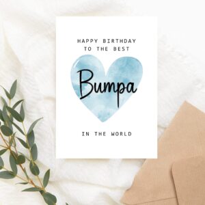 MoltDesigns Happy Birthday To The Best Bumpa In The World Card - Bumpa Birthday Card - Bumpa Card - Father's Day Gift - Happy Birthday Card