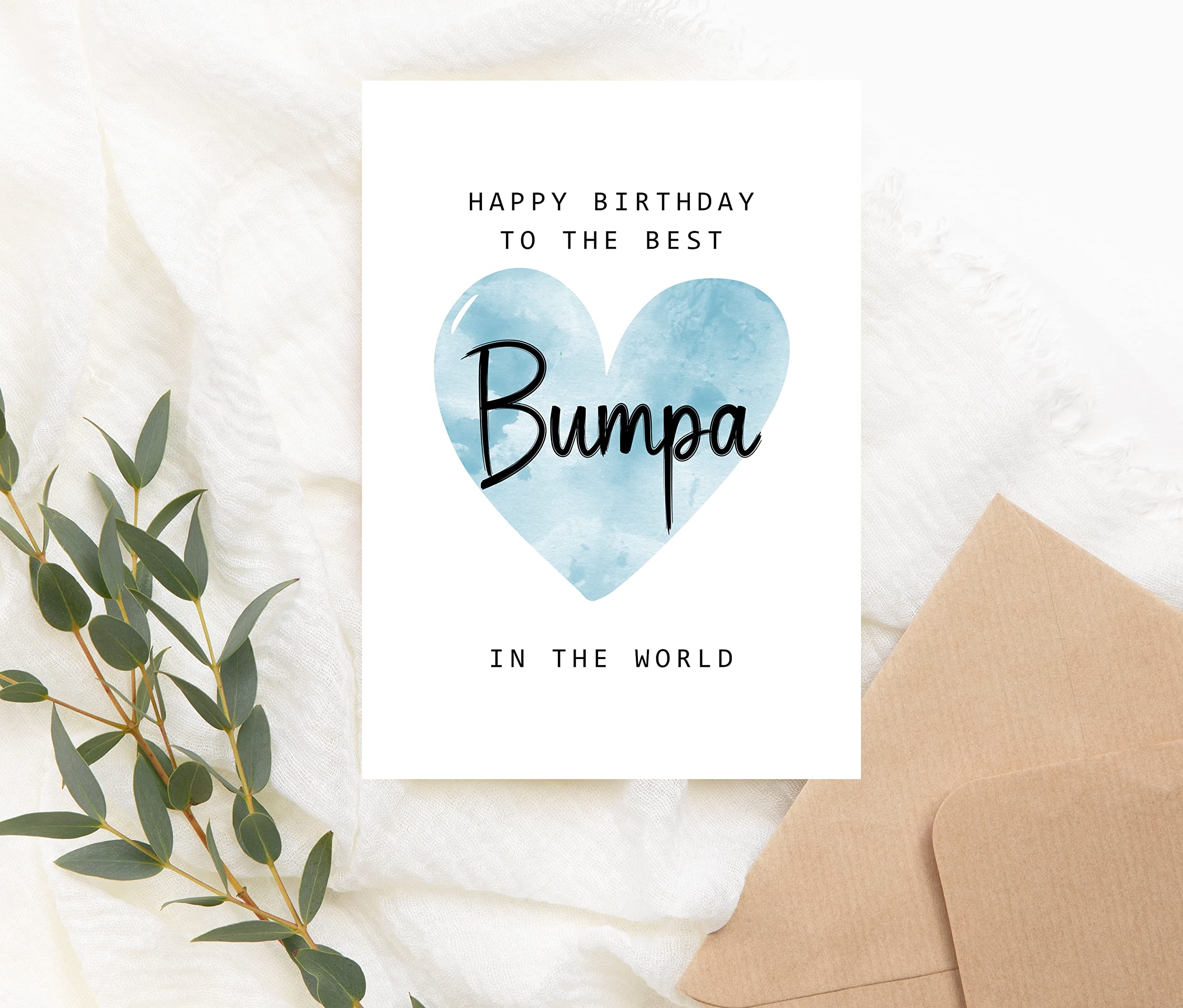 MoltDesigns Happy Birthday To The Best Bumpa In The World Card - Bumpa Birthday Card - Bumpa Card - Father's Day Gift - Happy Birthday Card