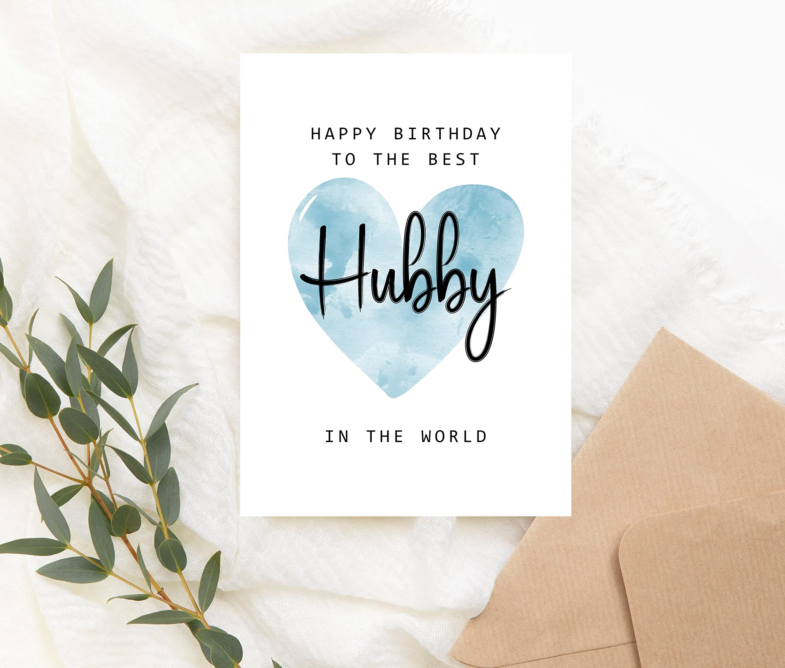 MoltDesigns Happy Birthday To The Best Hubby In The World Card - Hubby Birthday Card - Hubby Card - Father's Day Gift - Happy Birthday Card