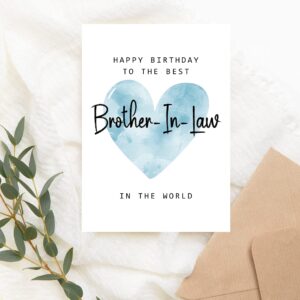 MoltDesigns Happy Birthday To The Best Brother-In-Law In The World Card - Brother-In-Law Birthday Card - Brother-In-Law Card - Father's Day Gift - Happy Birthday Card