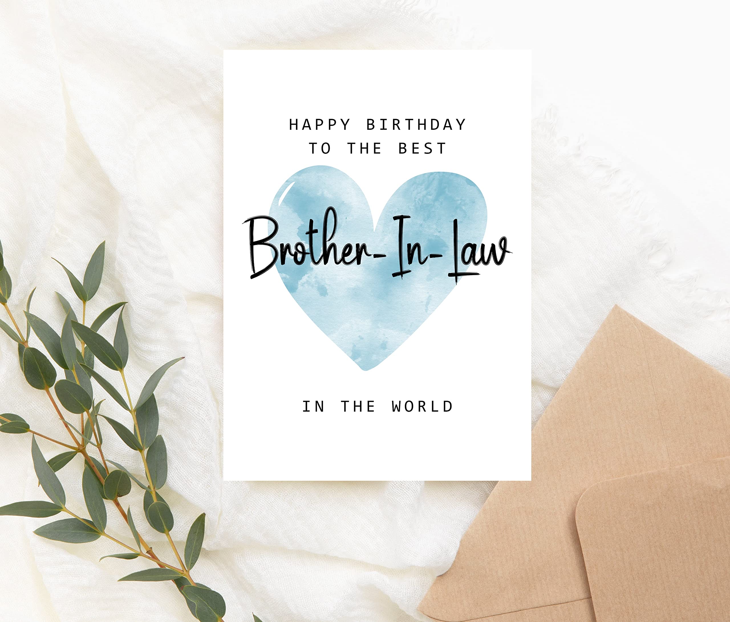 MoltDesigns Happy Birthday To The Best Brother-In-Law In The World Card - Brother-In-Law Birthday Card - Brother-In-Law Card - Father's Day Gift - Happy Birthday Card